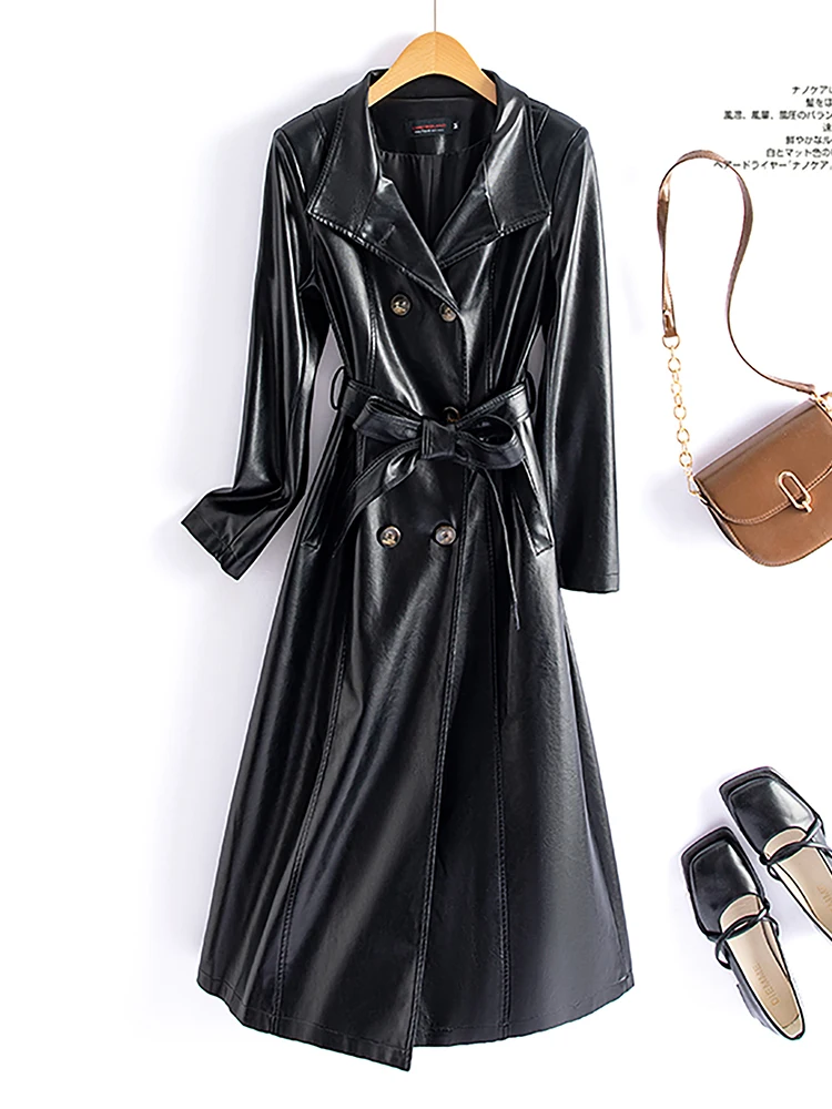 Женский тренчкот из овечьей кожи - Фотография_5