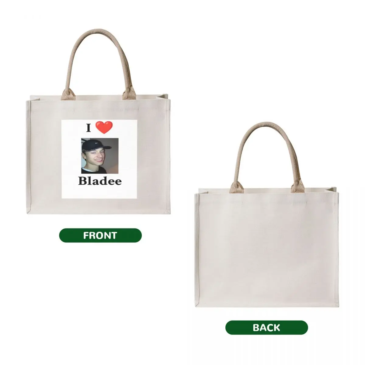 I heart bladee tote bag холщовая - Фотография_2