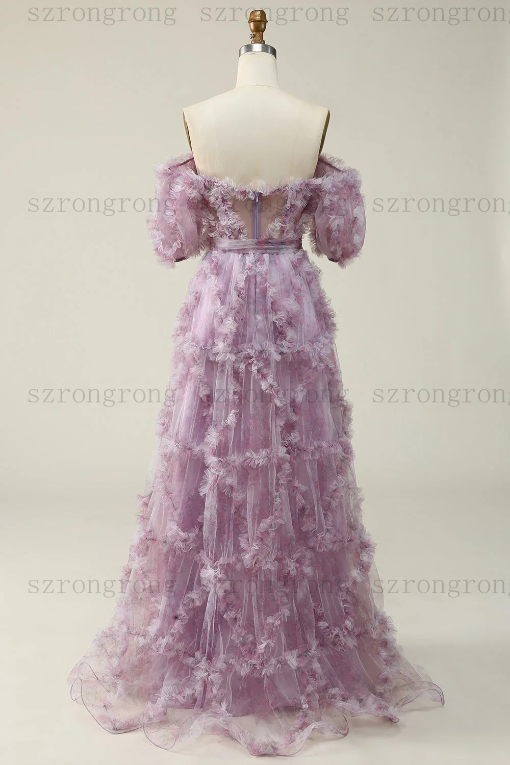 Индивидуальные вечерние платья трапециевидной формы с вырезом лодочкой - Фотография_2