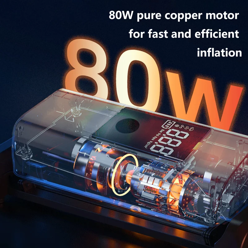 Беспроводной воздушный насос с цифровым дисплеем - Фотография_4