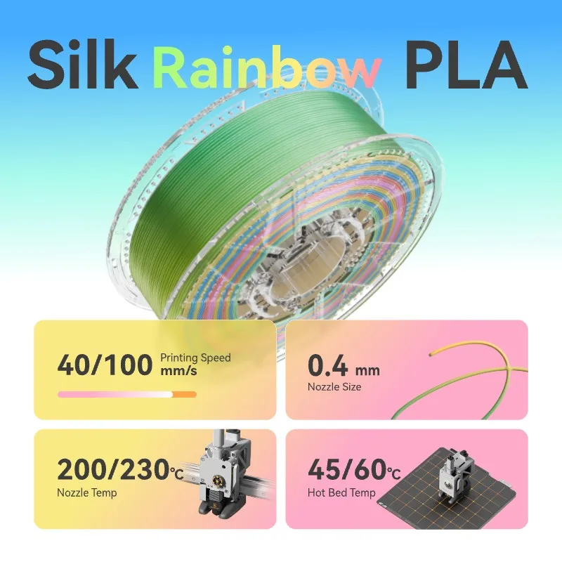 Conjure silk pla радужный матовый многоцветный 1 - Фотография_3