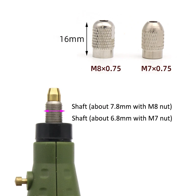 1,0-3,2 мм мини-сверлильный патрон быстрая m7/m8 * 0 - Фотография_6