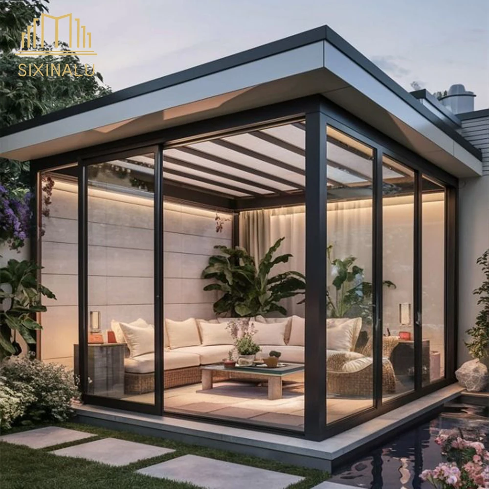 Раздвижная дверь sixinalu для солнечной комнаты с двойной глазурью - Фотография_6