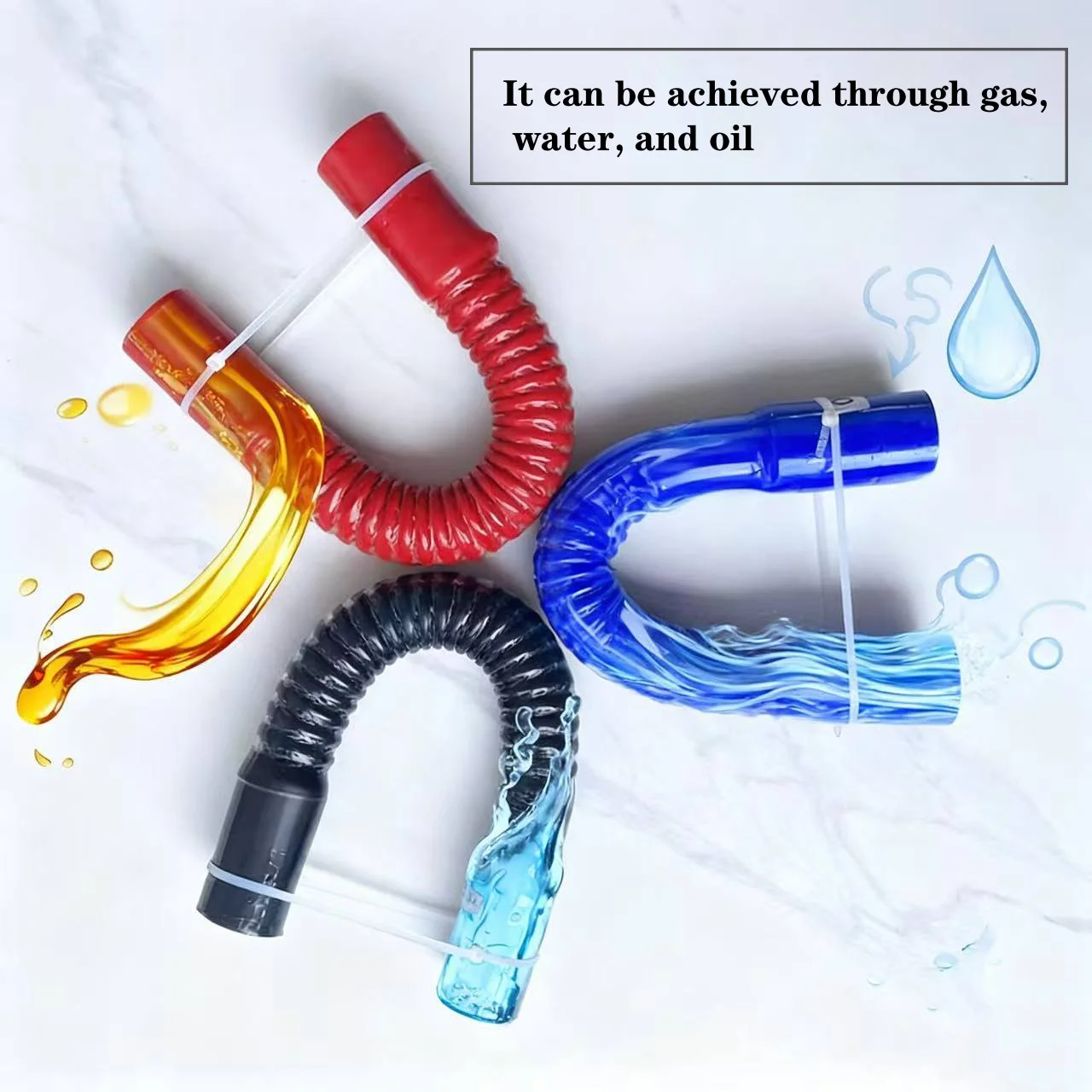 Красный силиконовый гибкий шланг - Фотография_4