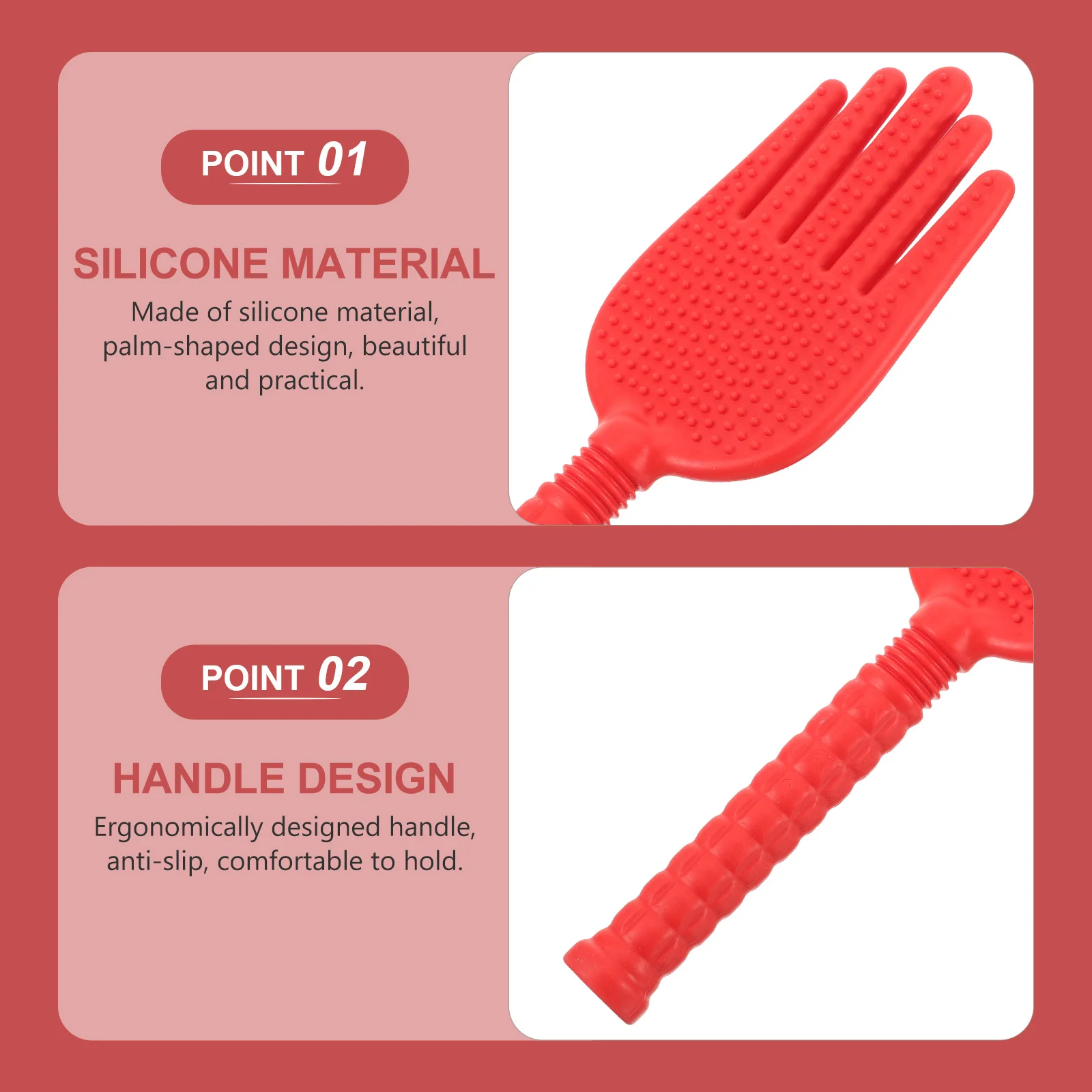 Массажный силиконовый массажер для тела с пятью пальцами - Фотография_4