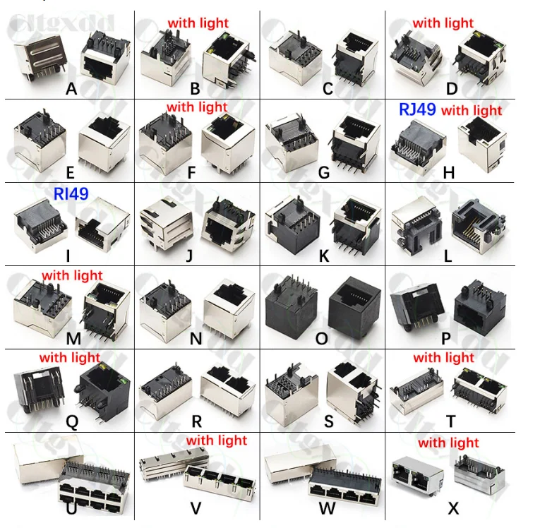 Пластиковый металлический rj45