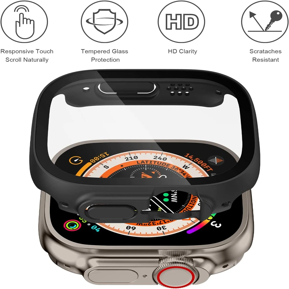 Стекло + крышка для умных часов apple watch φ ultra 49 мм - Фотография_2