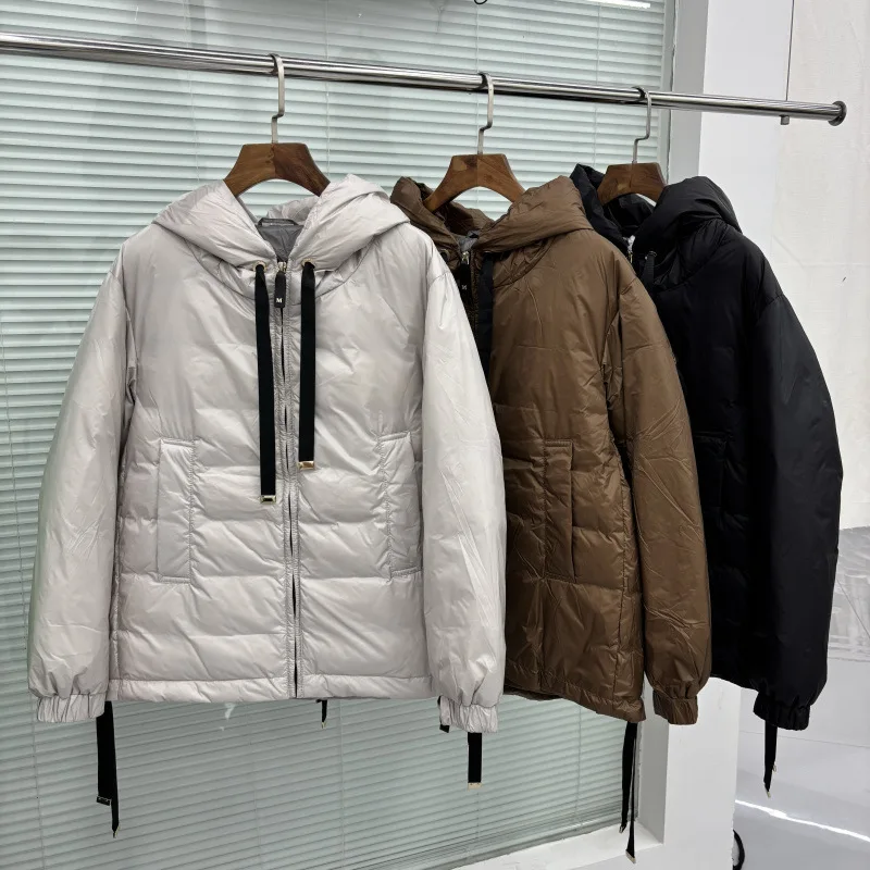 2026 женская куртка на 90% белом утином пуху