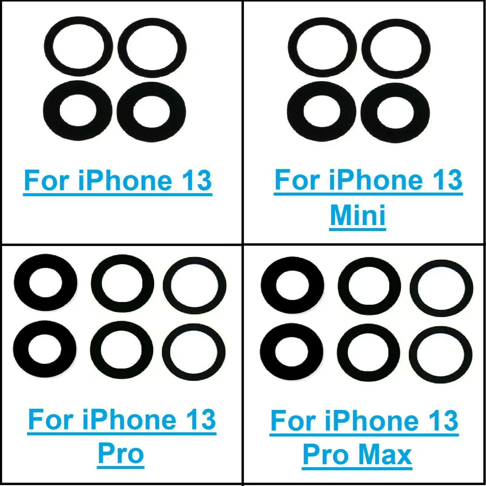 Объектив задней камеры для iphone 7 8 plus x xs max xr 11 pro 12 13 - Фотография_3