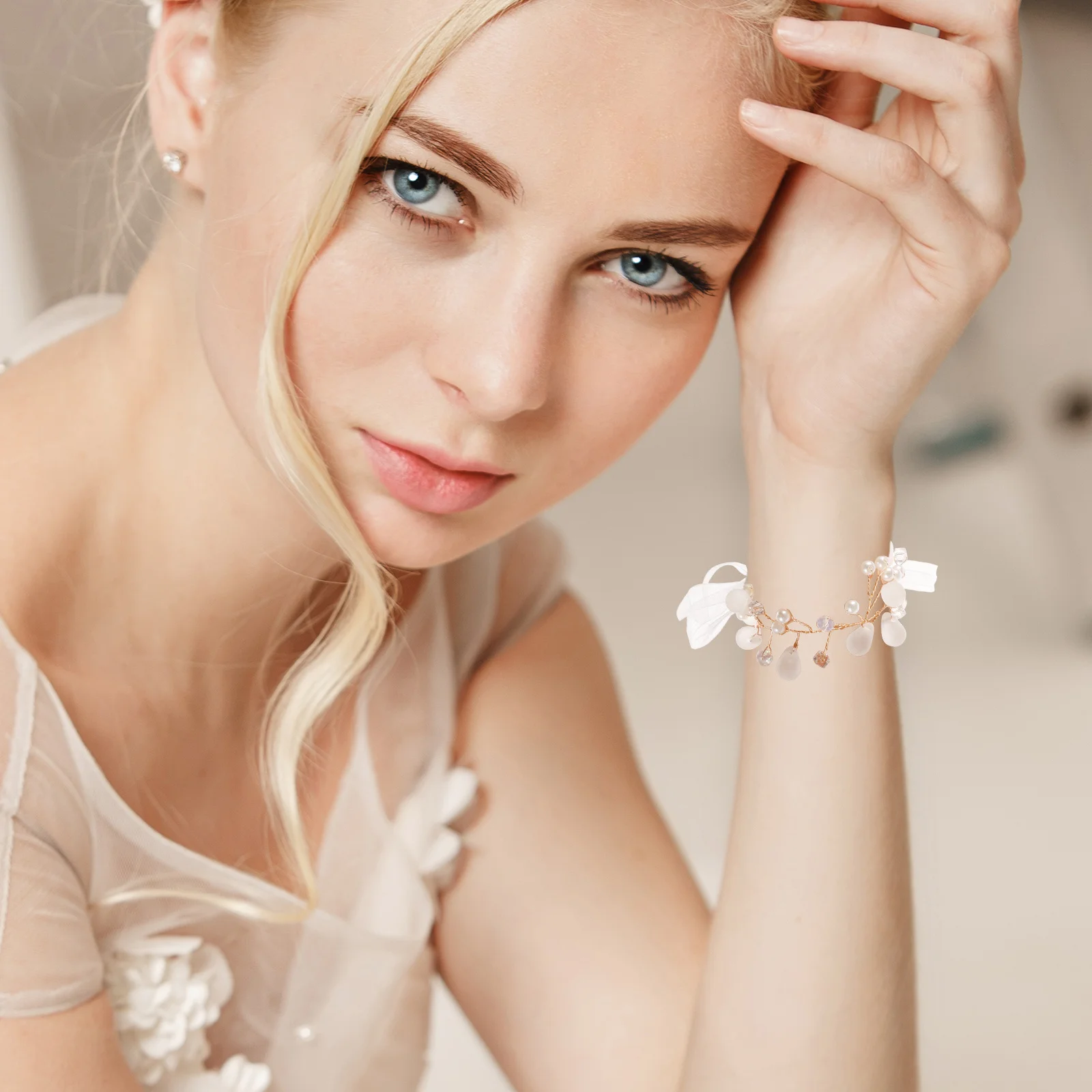 Пряжа лента из бисера жемчужный - Фотография_4