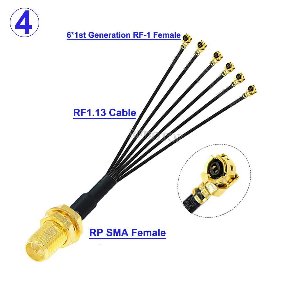 Sma rp/sma гнездо до 6 x u.fl ipx-1 - Фотография_5