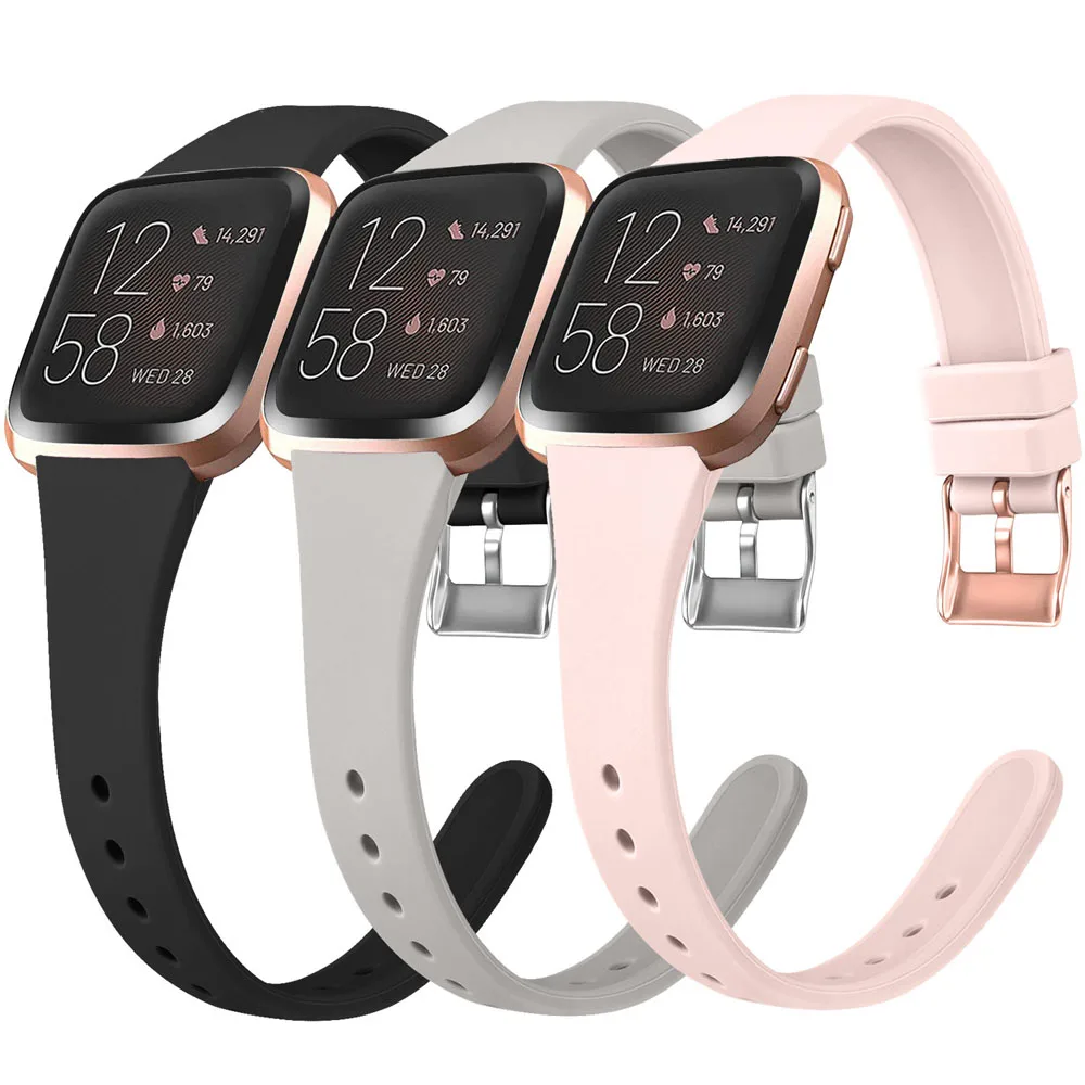 Мягкий силиконовый ремешок для fitbit versa 1/versa 2/versa lite