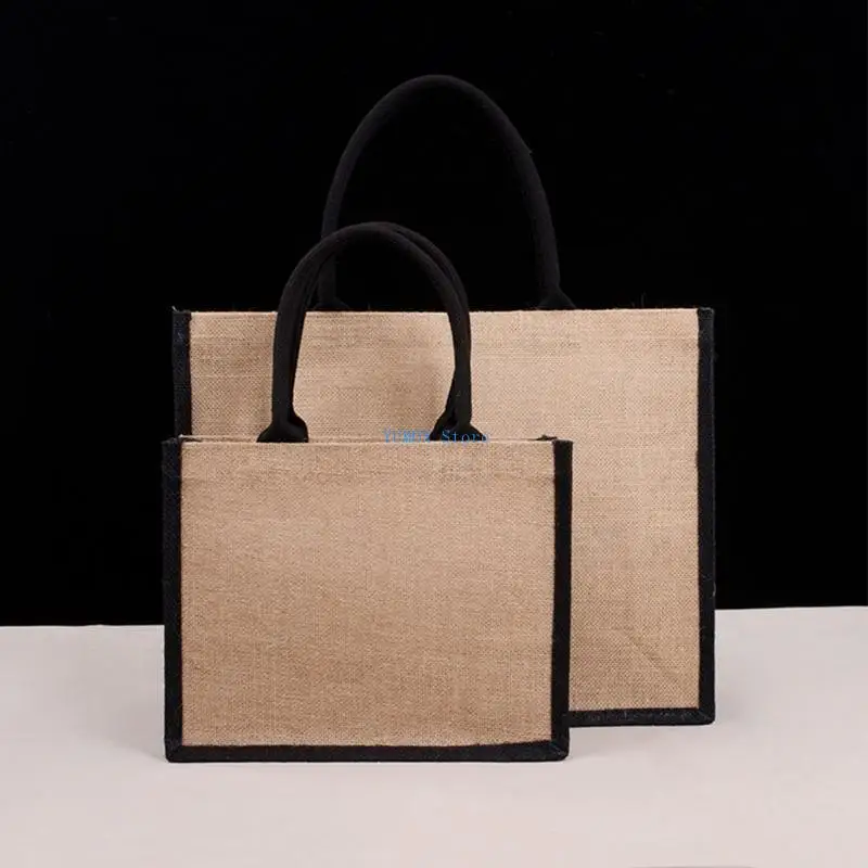 D0ud jute burlap tote bagd большие - Фотография_3