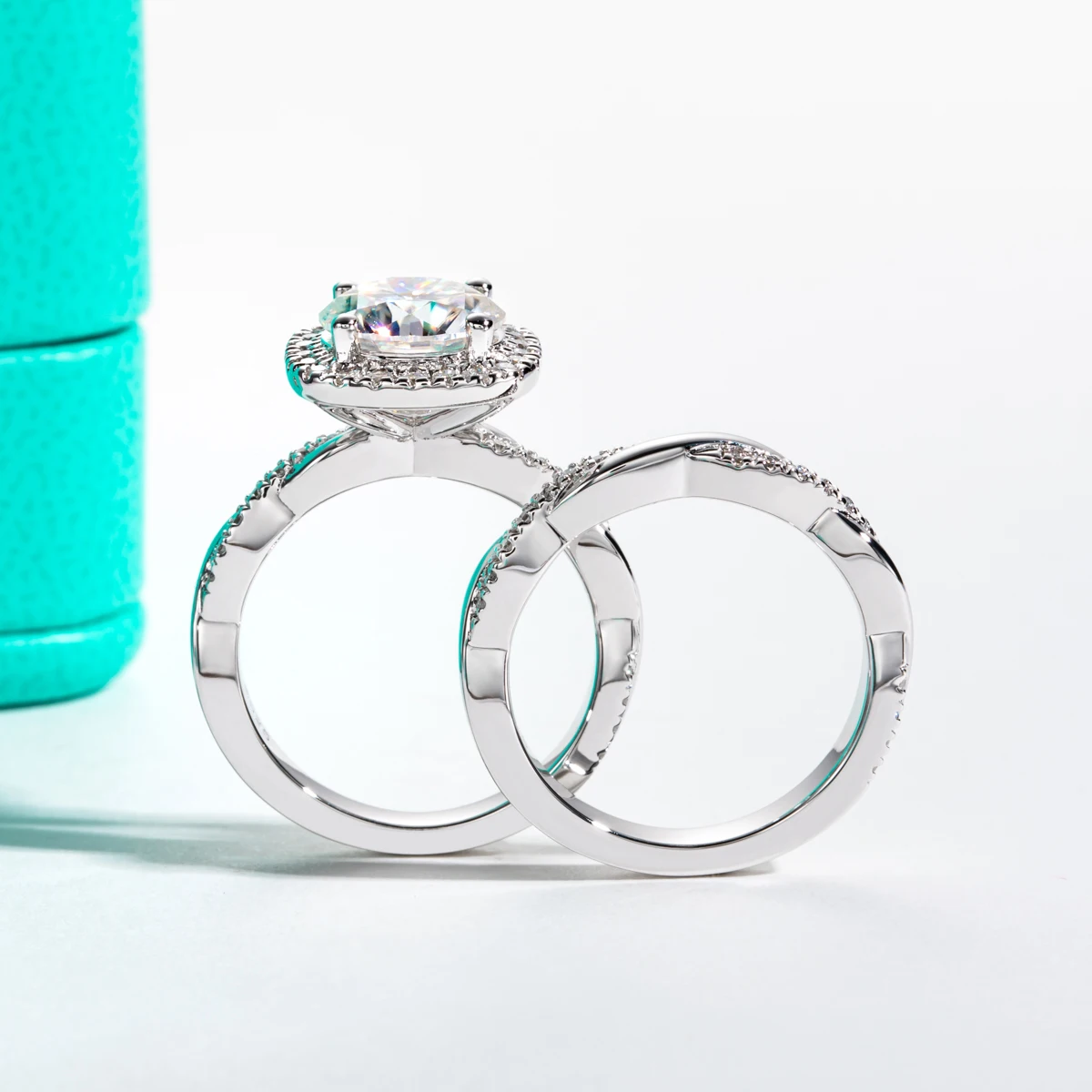 Xojewel 3ct d цвет муассанит halo - Фотография_3