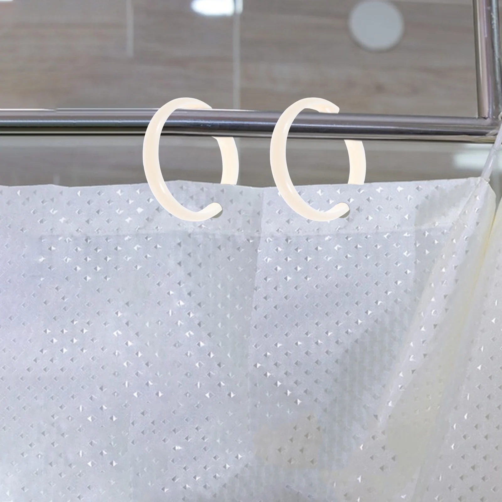 Круглые крючки для занавесок для душа для ванной комнаты - Фотография_5