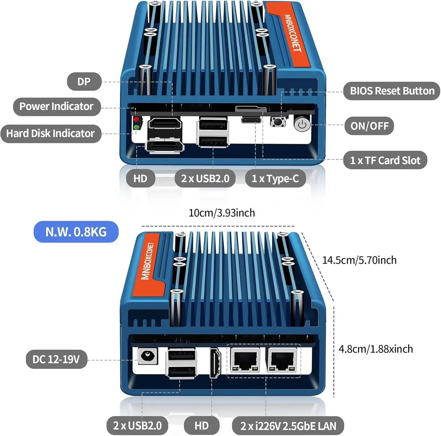 Mnboxconet мини-пк n100 pcie x 8 слотов - Фотография_4