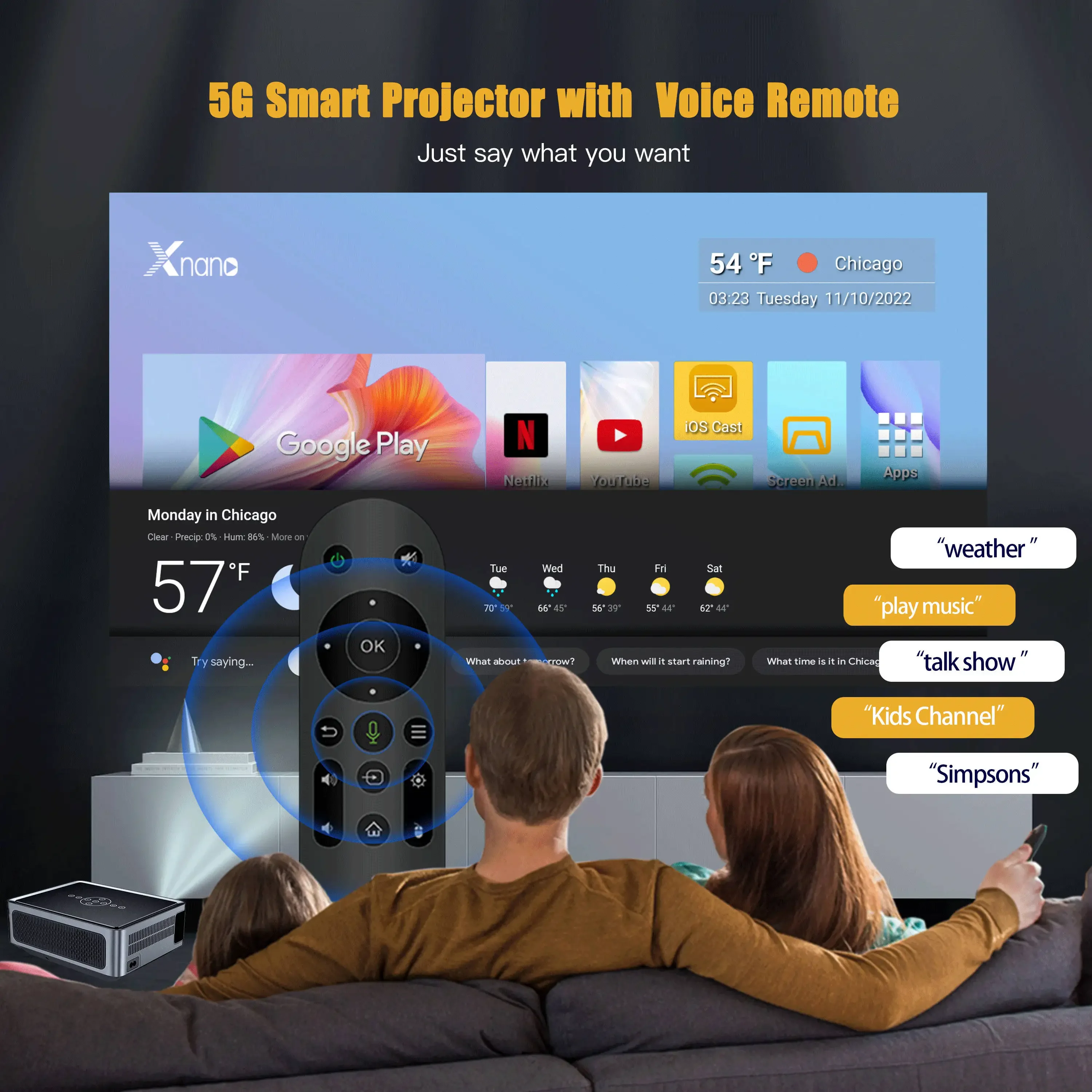 Ydh-x1pro-a умный проектор 8k - Фотография_5
