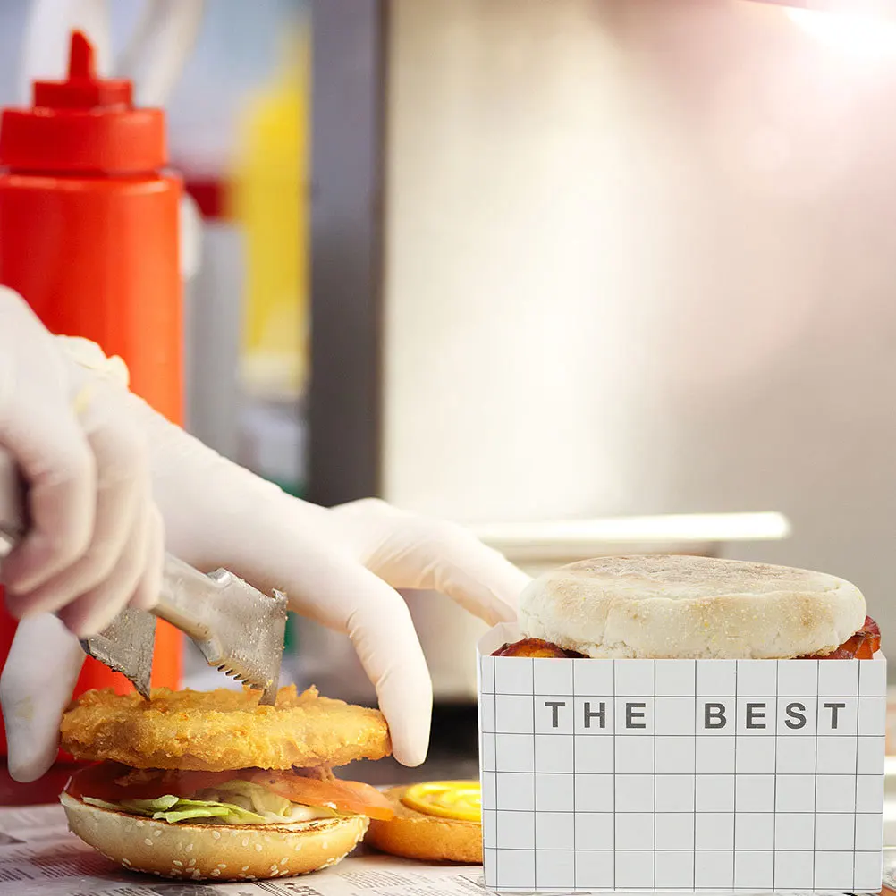 Лоток для бумаг с маслом для гамбургеров - Фотография_3