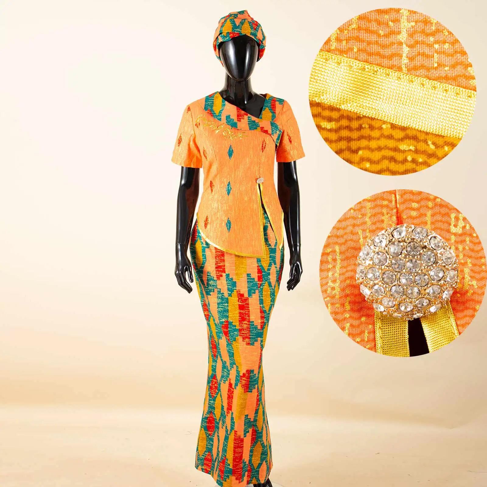 Африканский женский комплект с юбкой - Фотография_2