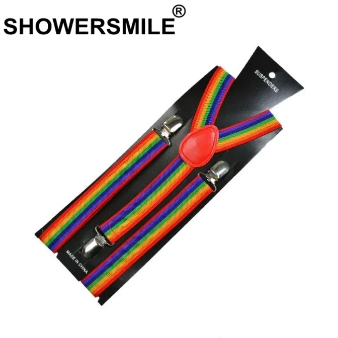 Showersmile тонкие подтяжки радужные - Фотография_6