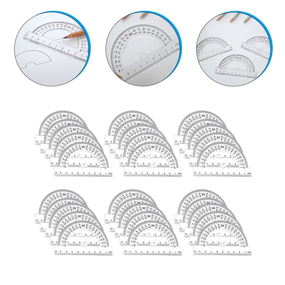 Прозрачный пластиковый транспортир - Фотография_3