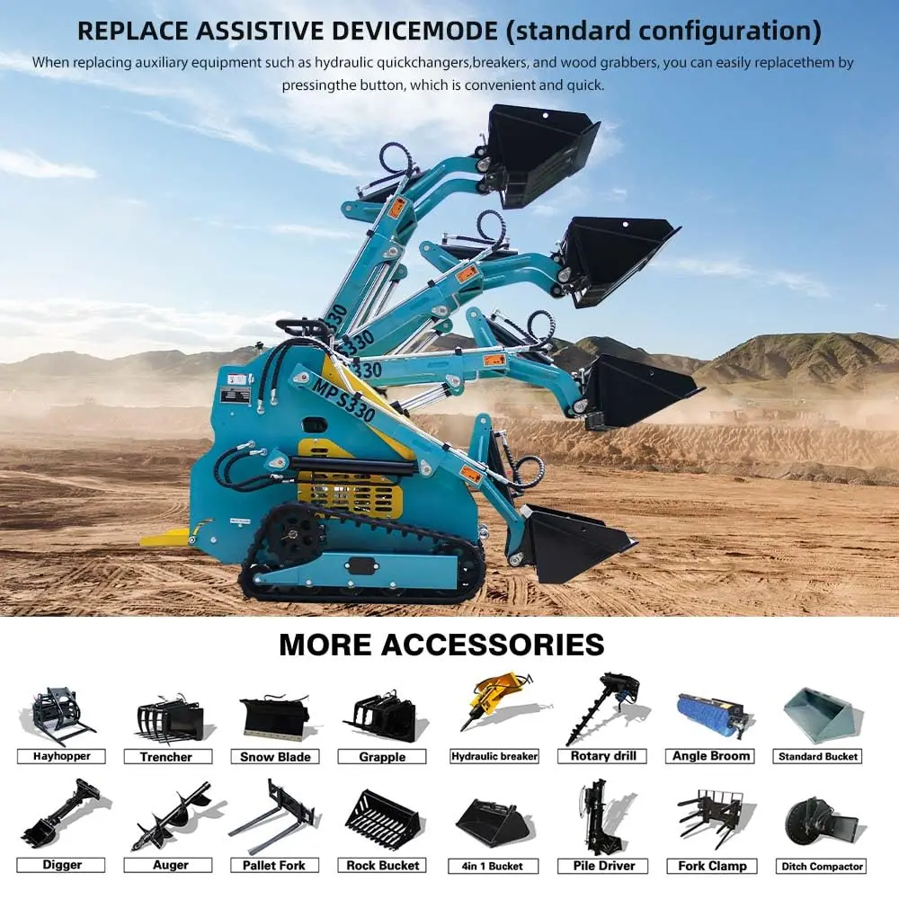 Индивидуальный новый мини-погрузчик dk330 мощностью 13 - Фотография_3