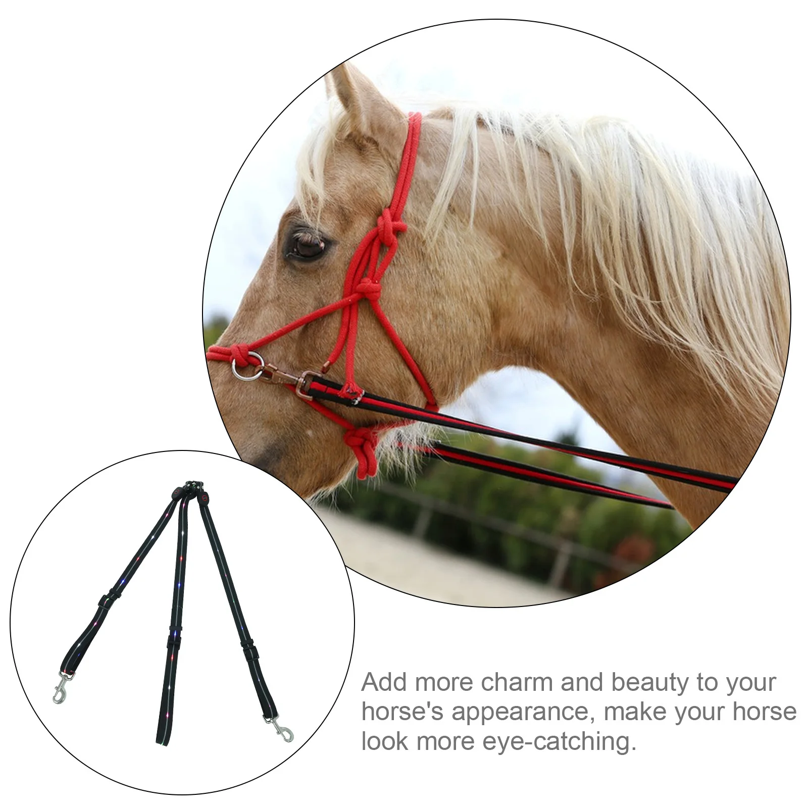 Светодиодный нагрудный воротник для лошади - Фотография_5