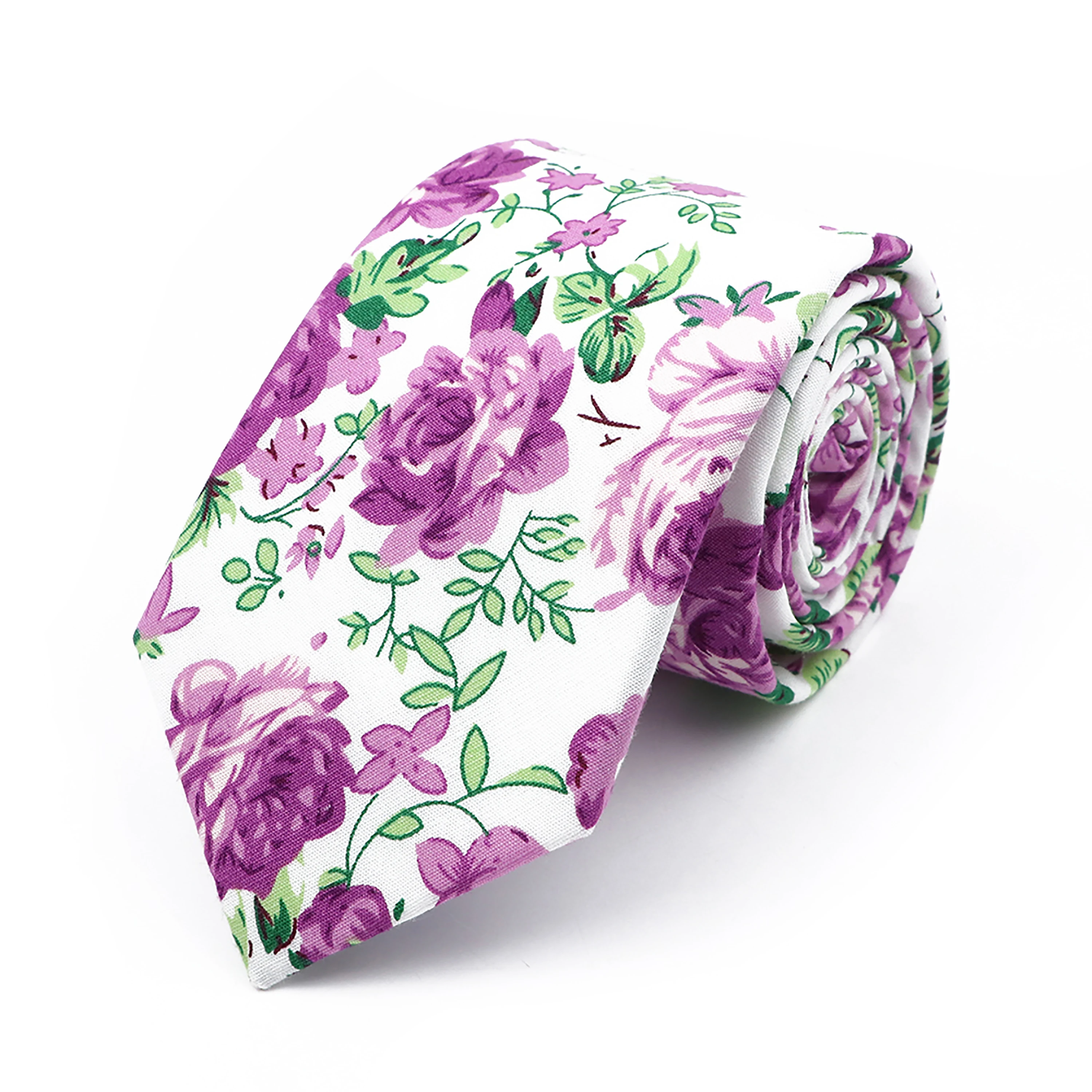 Новый шикарный галстук с цветочным принтом для мужчин и женщин - Фотография_5