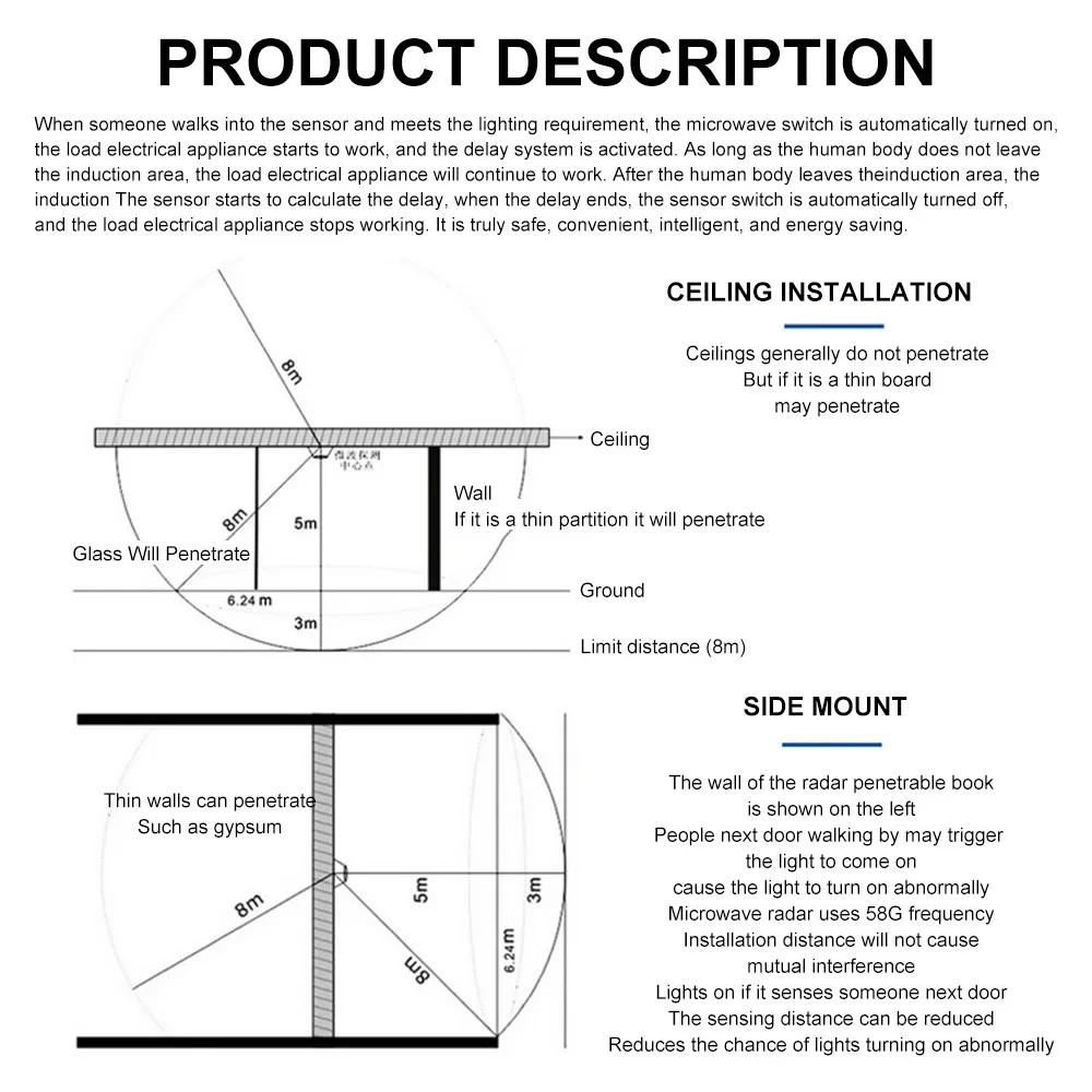 Diymore 5,8g микроволновый радарный - Фотография_6