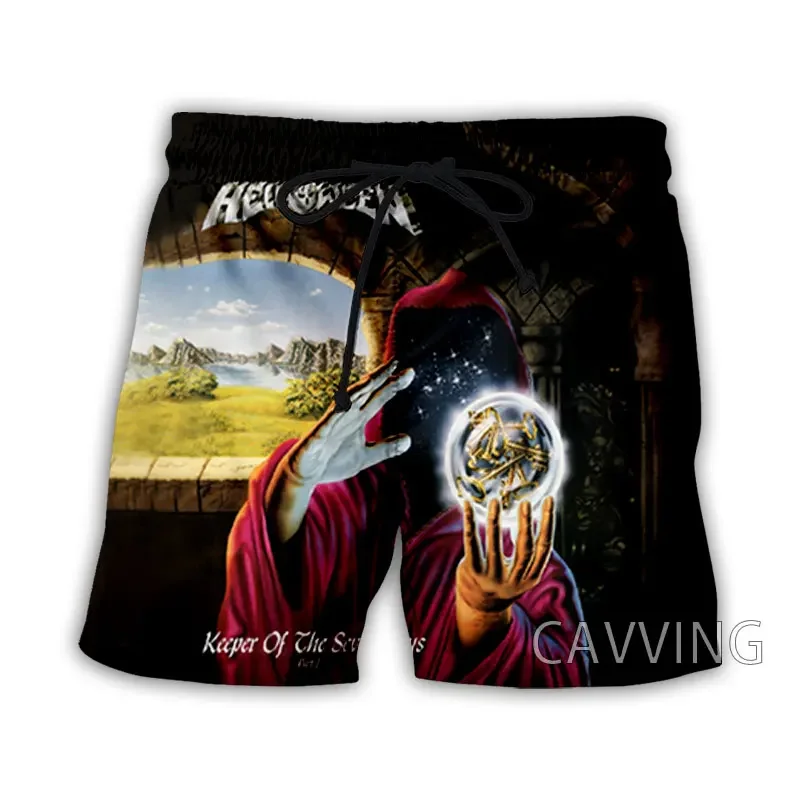 Летние пляжные шорты с 3d принтом helloween band - Фотография_2