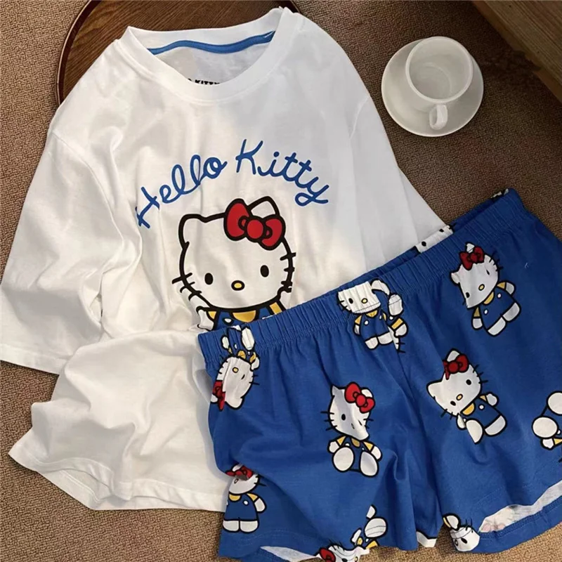 Женская пижама hello kitty с короткими рукавами - Фотография_3