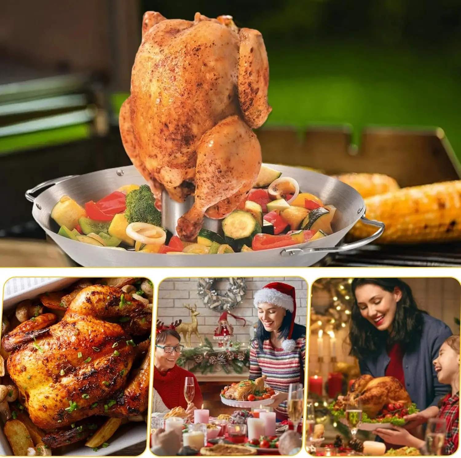 Стойка для курицы на гриле из нержавеющей стали - Фотография_4