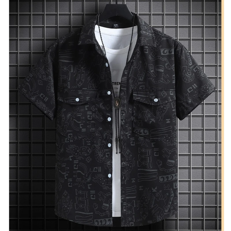 Летние рубашки с принтом l-9xl - Фотография_3