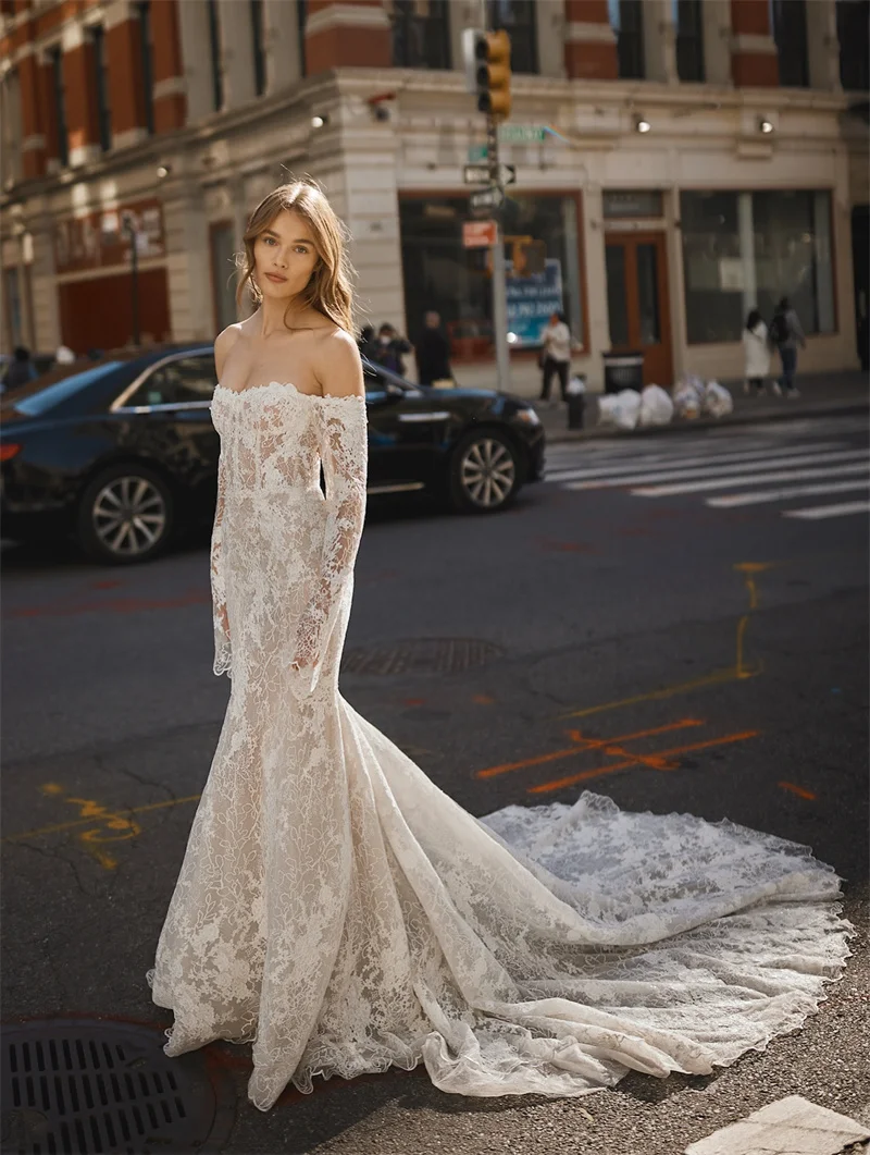 Lorie кружевные свадебные платья