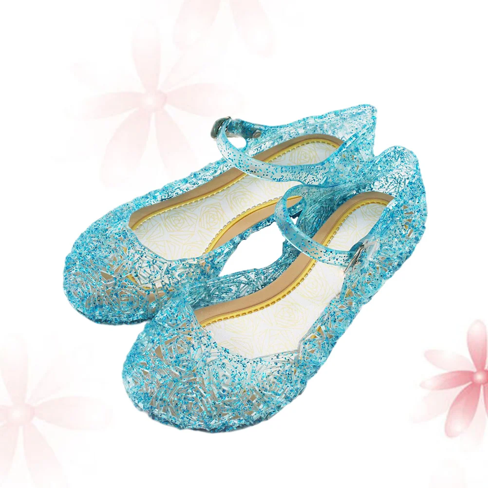 1 пара сандалий для девочек на высоком каблуке из желе из пвх - Фотография_6