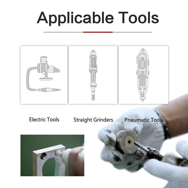 Диаметром 25мм. набор шлифовальных пластин с хвостовиком 6 мм 1/4 дюйма - Фотография_6