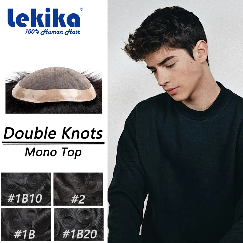 Парик моно мужской парик 100% человеческие