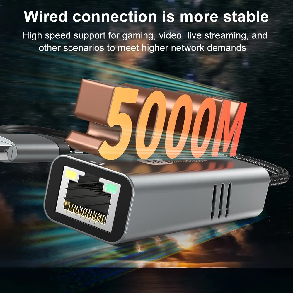 Usb ethernet-адаптер 5g проводная - Фотография_2