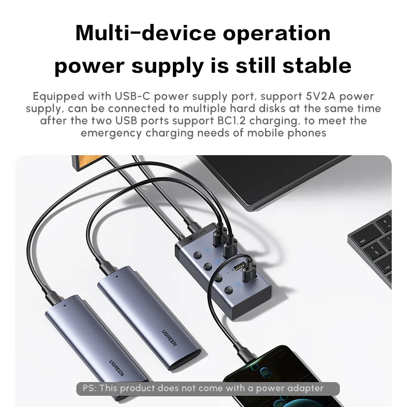 Концентратор usb 3.0 с питанием от ugreen - Фотография_4