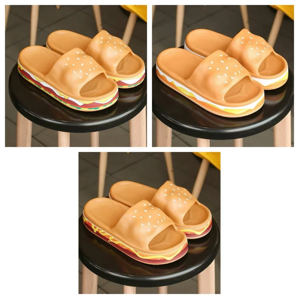 Креативные тапочки для гамбургеров с имитацией мягкой подошвы - Фотография_6
