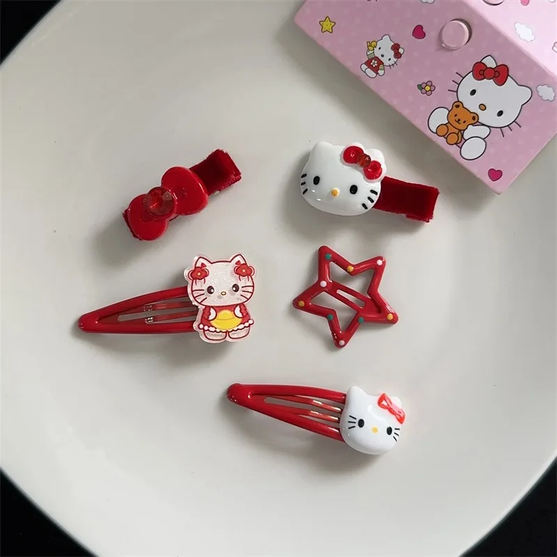 Kawaii sanrio hello kitty набор заколок для волос с героями мультфильмов - Фотография_3