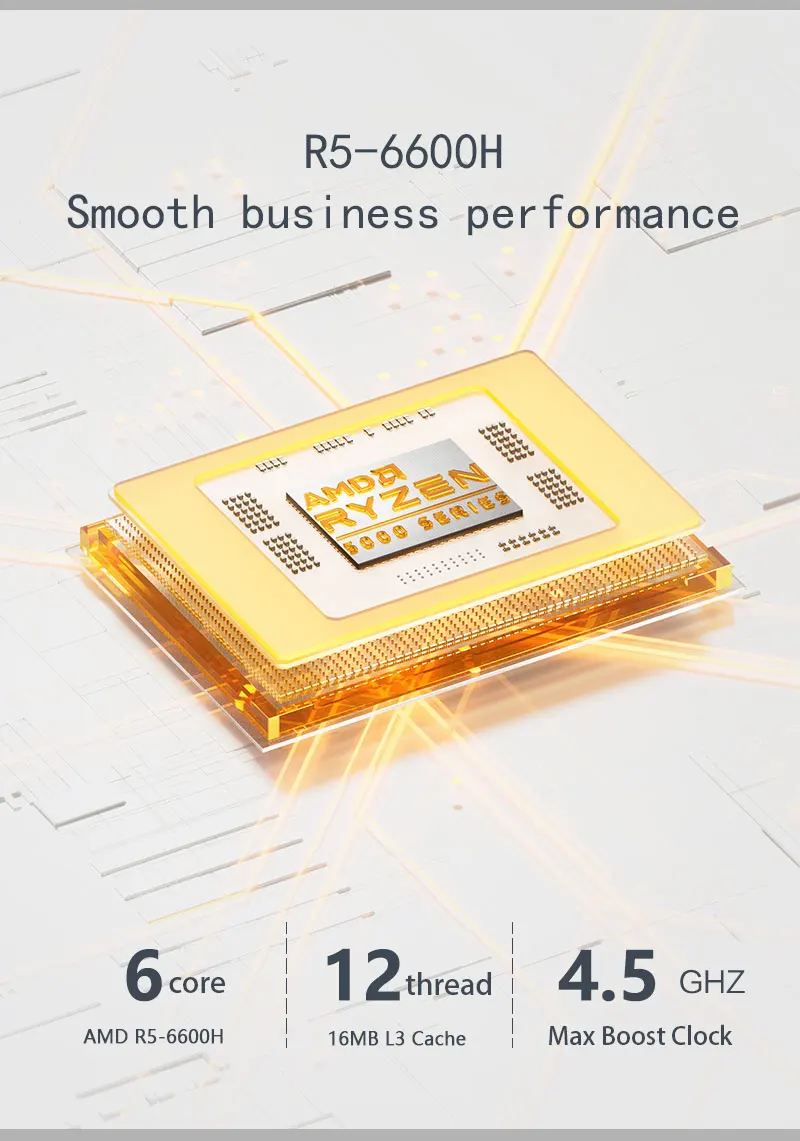 Мини-пк amd ryzen5 6600h 6c/12t |   ddr5 двухканальный макс - Фотография_3