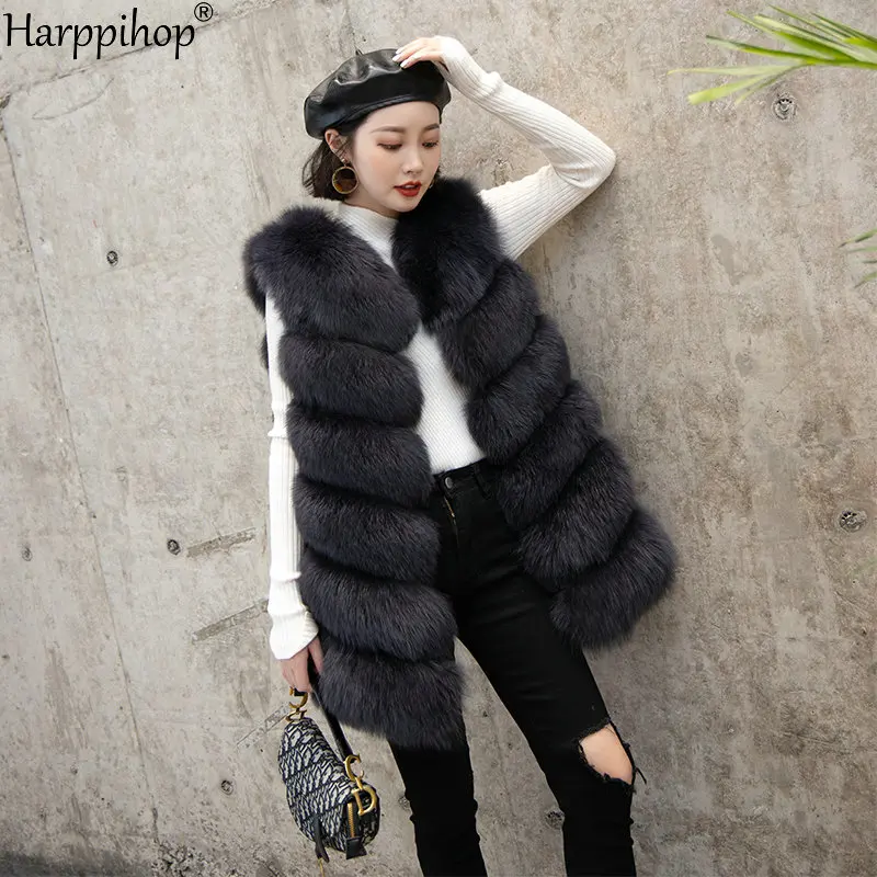 Жилет женский из натурального лисьего меха - Фотография_4