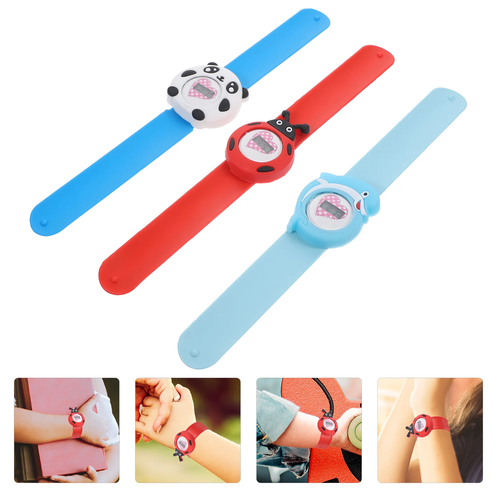Детские силиконовые часы с мультяшным узором - Фотография_6