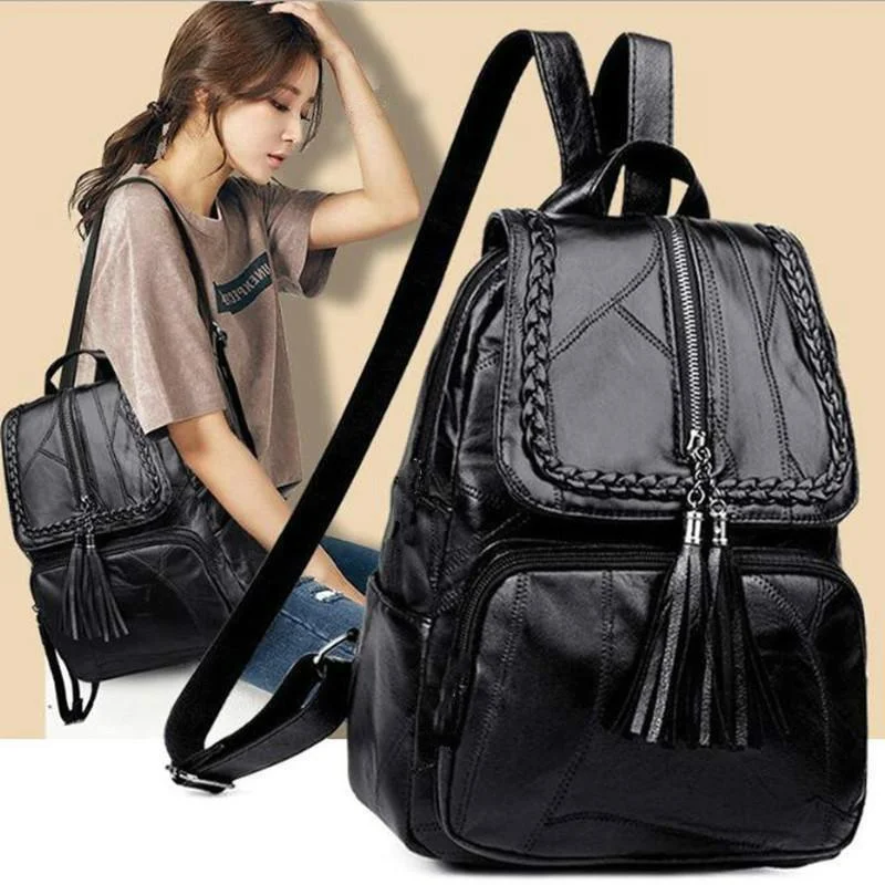 Винтажные женские модные рюкзаки из искусственной кожи