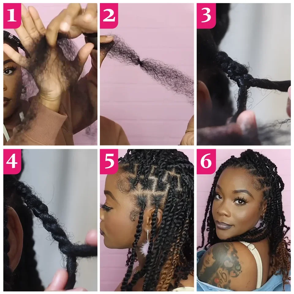 Qvr afro kinky bulk hair no attachment - Фотография_5