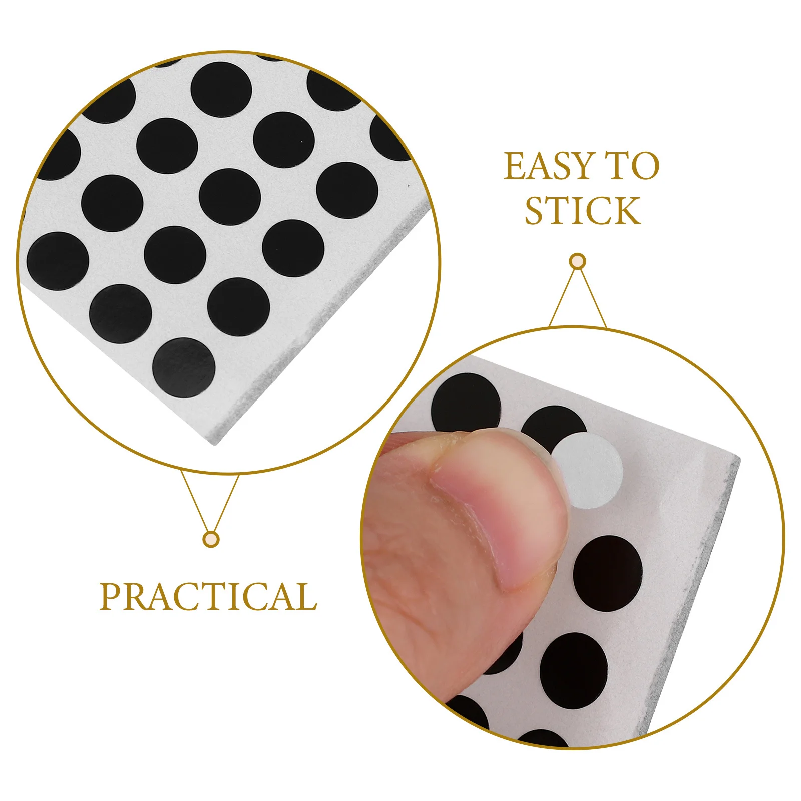 10 листов, круглые наклейки в горошек - Фотография_2