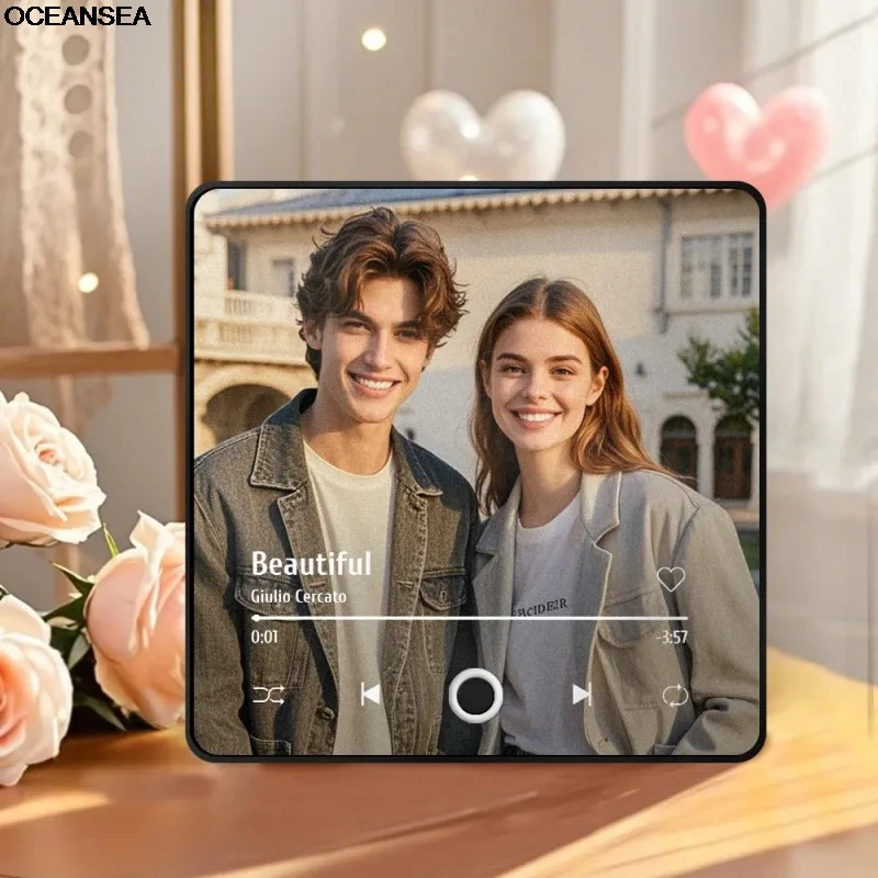 Индивидуальный музыкальный магнит на холодильник с рамкой - Фотография_3