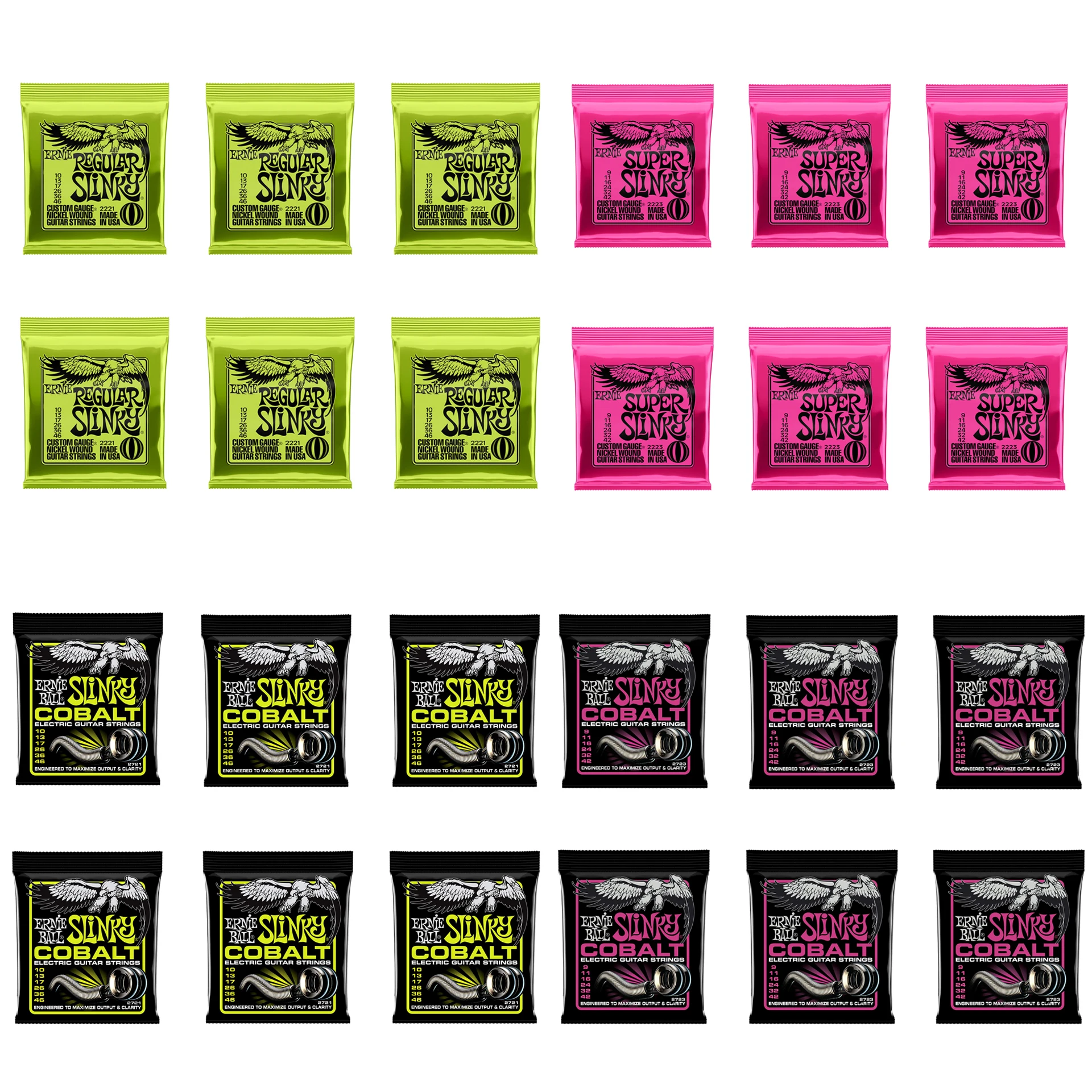 Струны для электрогитары ernie ball slinky 2223