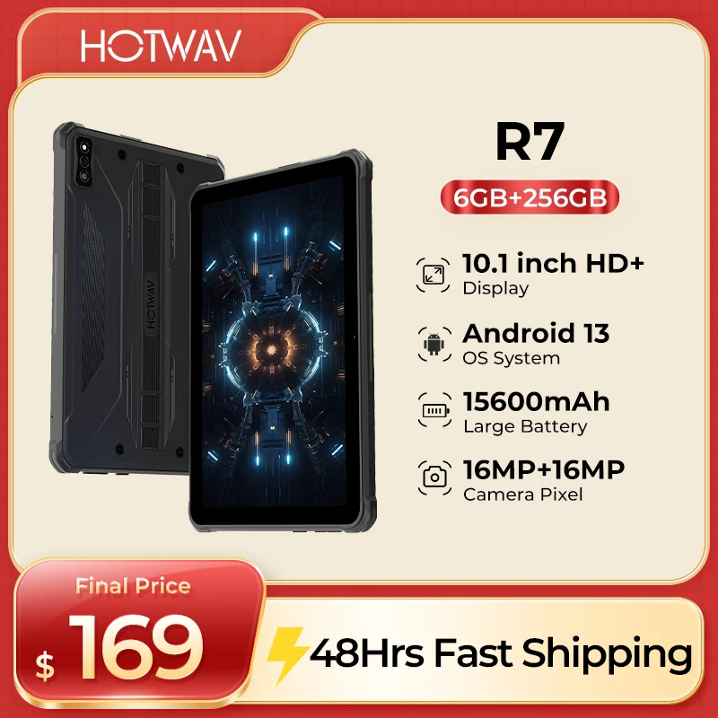 Прочный планшет hotwav r7 android 13 10